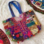 Free People Rare Jaipuri Hand Stitched Boho Tote Photo 1