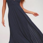 Lulus LULU’S Madalyn Navy Blue Lace Maxi Dress Photo 0