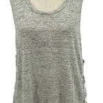 Generation Love  Gray Linen Side Lace-up Tassel Tank‎ Top Size Small Photo 0