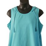NWOT Belle Beach by Kim Gravel Aqua Blue Sleeveless Tunic Hoodie Women’s Size XL Photo 3