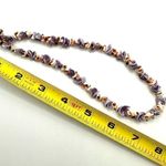 Dyed shell necklace Purple Photo 3