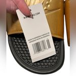 Nike NWT Gold and Black Slides Limited Edition Photo 6