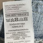 Topshop Medium Wash Raw Hem Denim Shorts Photo 3