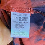 Olivaceous  Boho Tie-Dye Dress Women's Small Multicolor Long Sleeve Button Front Photo 1