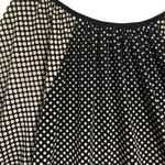 AGENDA Womens Top Size XL Loose Style 3/4 Sleeves Silky Polyester Black Beige Photo 8