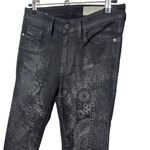 Diesel Skinzee Super Slim Regular Waist Black Coated Custom Paisley Print 25 Photo 3