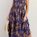 easel  Paisley Print Sleeveless MIDI Dress NWT Medium Photo 0