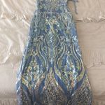 Blue Sequence Prom Dress Size XS Photo 3
