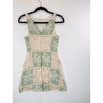 Sofie The Label Dress Green Carmine Patchwork Crochet Mini Cottagecore Small Photo 7