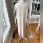 Tahari  Taupe Oatmeal Polo Collar Long Sleeve Loose Fit Knit Sweater Dress Large Photo 12