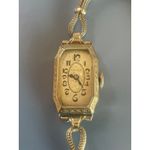 Vintage 1920s GRUEN 14K White Gold Filled Nurse's Watch RUNNING Cartouche Ladies Silver Photo 2