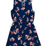 41Hawthorn MEDIUM PETITE Trisha Split Neck Dress Stitch Fix Floral Elastic Waist Blue Photo 7