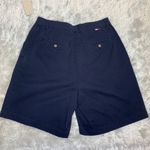 Tommy Hilfiger Vintage NWT Blue Pleat Front Shorts Small 100% Cotton Photo 1