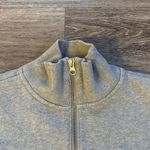 Everlane Gray Sweater High-Collar 1/4 Zip Sweatshirt Small Oversized Photo 4