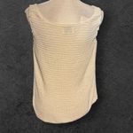 Sabo Skirt  M Knit Sweater Tank Swank Top Sleeveless Shell Cream Linen Cotton Photo 1