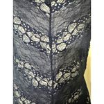 Cinnamon Navy Blue Lace Camisole Tank Top Sheer V Neck Spaghetti Strap Size S Photo 2