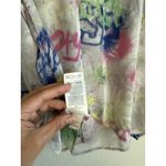 DKNY  Asymmetrical Graffiti Print Sleeveless Top Women's Size Medium NEW Artsy Photo 3