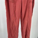 Sanctuary Coral Tie-Waist paper bag cropped ankle pants tencel casual L office Photo 4