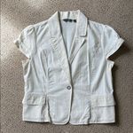MOTTO White Blazer with Notched Lapels Size L Photo 0