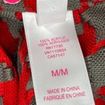 Xhilaration Houndstooth Red Gray High Waisted A-Line Knit Skirt Medium Photo 5