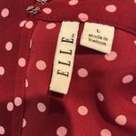 Elle 3/$15  polkadot blouse with cropped sleeves Photo 4