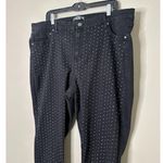 Almost Famous High Rise Skinny Womens 22 Jeans Black Silver Studded Rock Goth Photo 1