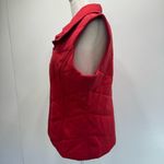 Coldwater Creek Red Quilted Zip Front Vest with Zipper Pockets Size Medium 10-12 Photo 4