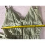 Alice + Olivia  Sage Green Ruffle Maxi Dress V Neck Tie Waist Size 2 Photo 7