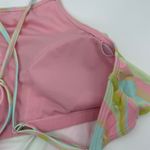 Roxy  Bikini Top Size Medium Tropics Hype Crop Top NWT Pastel Swirl Swim Beach Photo 12