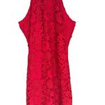 Lulus Love Poem Wine Red Lace Mini Dress Small Floral Crochet Lace Halter Mini Photo 6