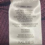 Hilary Radley Women's Long Sleeve 2-fer Two-Fer Sweater, Heather Wine XL Photo 4