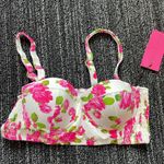 Betsey Johnson  Love Always Pink Rose Corset High Waist Bikini Set NWT Photo 1