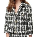 J. Crew Black & White Houndstooth Tweed Blazer Button Career Office Workwear 0 Photo 0