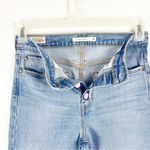 Levi's LEVI’S Wedgie Straight Pink Button Fly Tag Label Graphic Fray Hem Jeans, Size 26 Photo 15