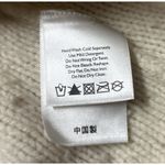 Eddie Bauer *Vintage* Women M Sweater Cottage Wool Cashmere Cable Cream V Neck Photo 5