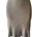 Urban Outfitters Short Sleeve Knit Ribbed Body Con Tan Mini Dress Women’s M Photo 7