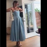 House Of CB ‎ AUDREY TUSCAN BLUE STRAPLESS MIDI SUNDRESS IN SIZE S nwot Photo 16