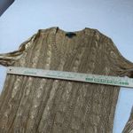 Ralph Lauren Lauren  Women's Gold Cable Knit V Neck Sweater Size XL‎ Rayon Photo 3