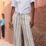 Lafayette 148 New York Linen Striped Wide Leg Pants, Sedona Multi New w/Tag $498 Photo 7