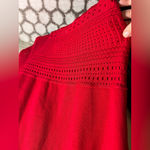 kim rogers  Red Crochet Sweater 1X holiday Photo 2