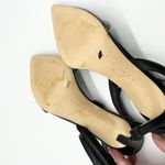 Lord‎ & Taylor 424 Fifth Womens 7.5 Baylee Heel Strappy Ankle Snake Print Black Photo 5