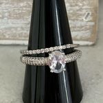 Elegant Silver Ring with Clear Gemstone size 9.5 Photo 0