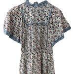 Anthropologie Othilia Titania Flounced Maxi Dress Blue Floral Size Small Photo 7