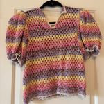 Saylor knit, puff sleeve colorful top Photo 1