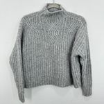 Aerie  Womens XS Gray Cable Knit‎ Mock Neck Pullover Sweater Casual Warm Cozy Photo 0