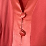 Talbots  | 100% Silk Watermelon Coral Skirt Suit Button Front Vintage 8 Photo 2