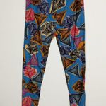 LuLaRoe Printed Leggings Phonograph Record Player Blue - Tall & Curvy - GUC Photo 3