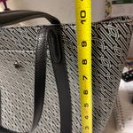 Cole Haan Geometric Black White and Gray Tote with Leather Straps Photo 13