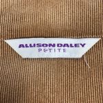 Allison Daley Petite Women's Tan Embroidered Button Front Corduroy Jacket Medium Photo 5