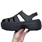 Crocs Stomp Fisherman Platform Black Sandals Men’s Size 6/Women’s Size 8 Photo 12
